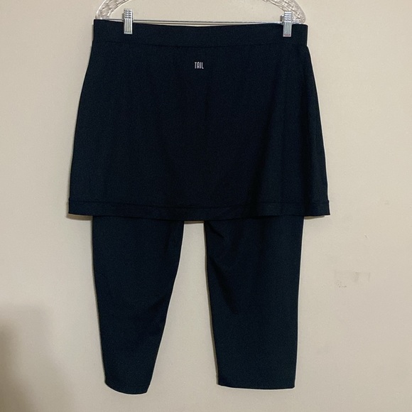 Tail Black Skirted Leggings women XL performance yoga outdoors hiking camp soft - Picture 6 of 6